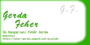 gerda feher business card